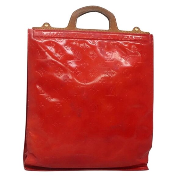 LOUIS VUITTON Monogram Vernis Stanton Tote Bag Red M91078 LV Auth bs28812 - Picture 1 of 16